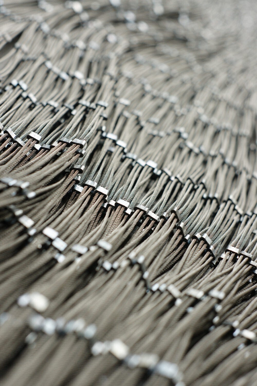 Drahtseilnetz in Detailaufnahme